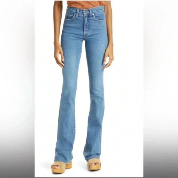 Veronica Beard Cameron Raw Hem Bootcut Jeans - Picture 1 of 8
